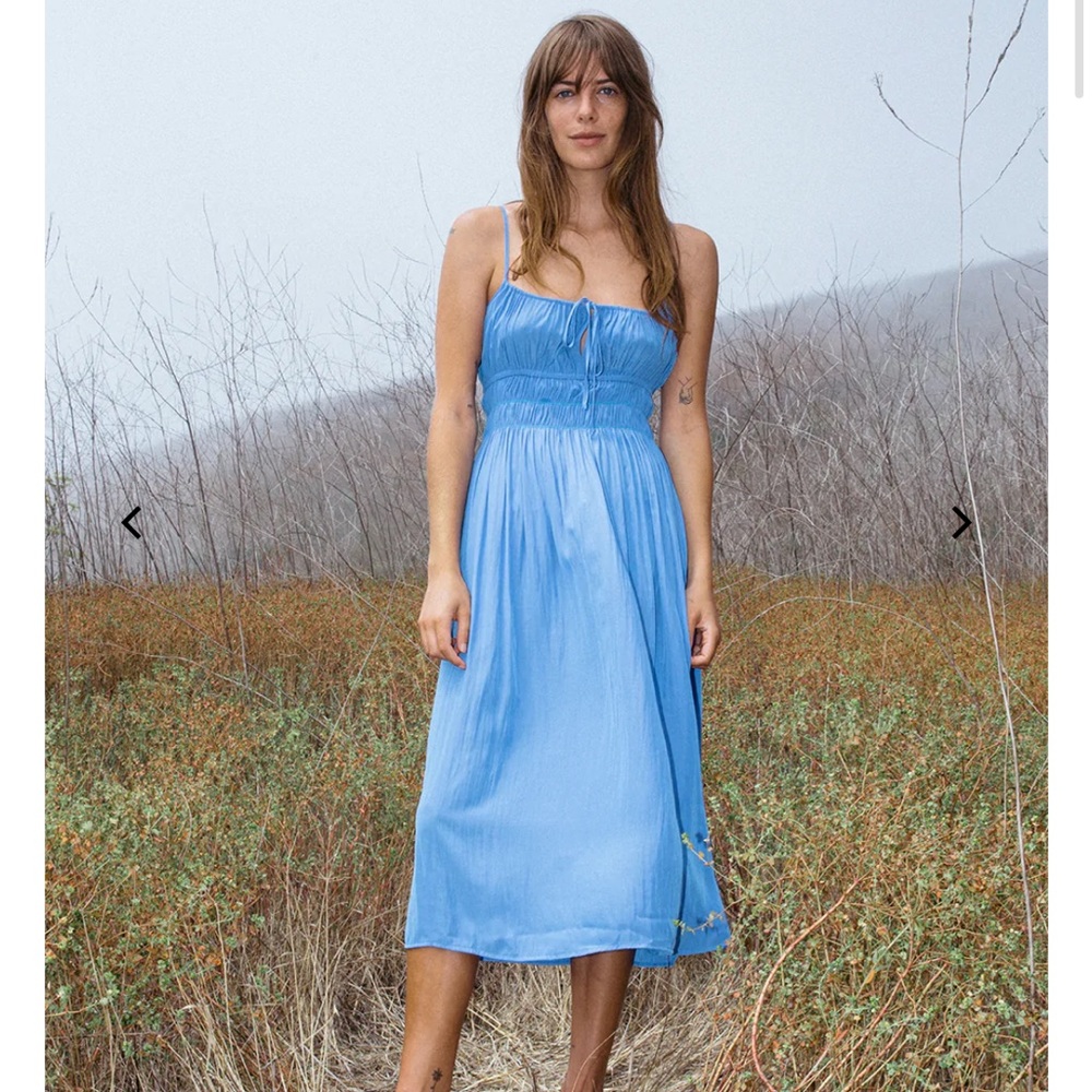 NWOT Ciao Lucia Gabriela Dress. Sold Out. Size Small. Amalfi Coast Blue. NWOT